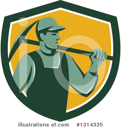 Royalty-Free (RF) Miner Clipart Illustration by patrimonio - Stock Sample #1314335