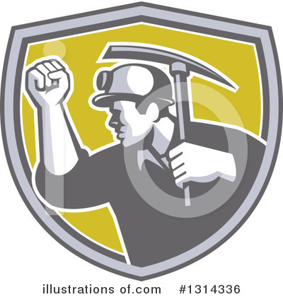 Royalty-Free (RF) Miner Clipart Illustration by patrimonio - Stock Sample #1314336