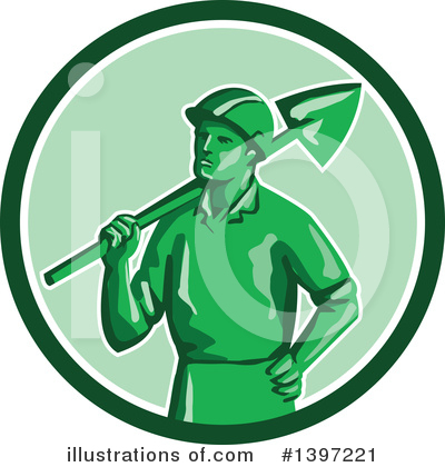 Royalty-Free (RF) Miner Clipart Illustration by patrimonio - Stock Sample #1397221