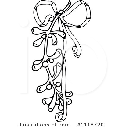 Royalty-Free (RF) Mistletoe Clipart Illustration by Prawny Vintage - Stock Sample #1118720