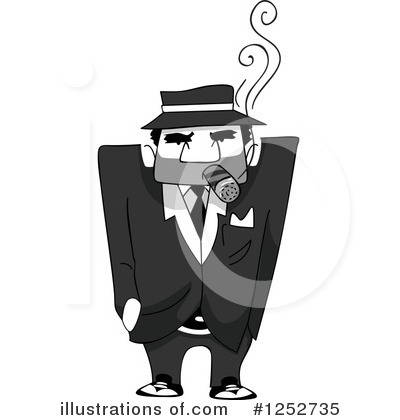 Royalty-Free (RF) Mobster Clipart Illustration by BNP Design Studio - Stock Sample #1252735