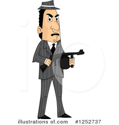 Royalty-Free (RF) Mobster Clipart Illustration by BNP Design Studio - Stock Sample #1252737