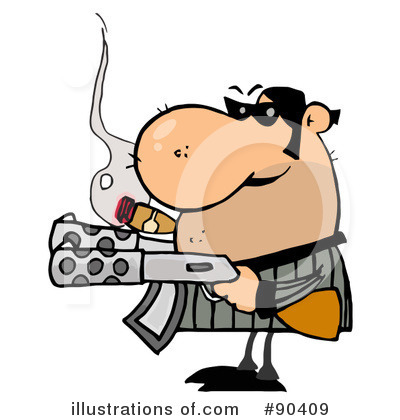 Royalty-Free (RF) Mobster Clipart Illustration by Hit Toon - Stock Sample #90409