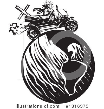 Royalty-Free (RF) Model T Clipart Illustration by xunantunich - Stock Sample #1316375