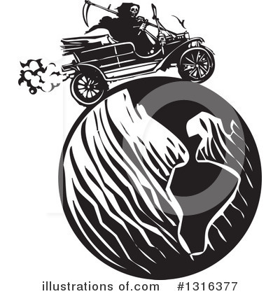 Royalty-Free (RF) Model T Clipart Illustration by xunantunich - Stock Sample #1316377