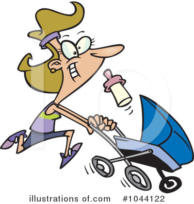 Baby Carriage Clipart #1044122 by toonaday