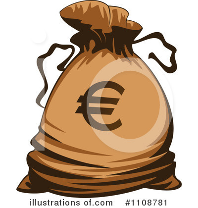Royalty-Free (RF) Money Bag Clipart Illustration by Vector Tradition SM - Stock Sample #1108781
