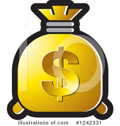 Royalty-Free (RF) Money Bag Clipart Illustration by Lal Perera - Stock Sample #1242331