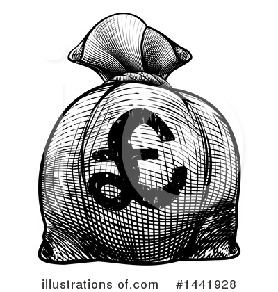 Royalty-Free (RF) Money Bag Clipart Illustration by AtStockIllustration - Stock Sample #1441928