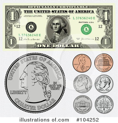 Royalty-Free (RF) Money Clipart Illustration by BestVector - Stock Sample #104252
