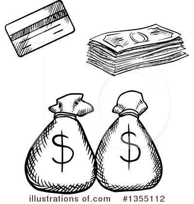 Money Bag Clipart #1355112 by Vector Tradition SM
