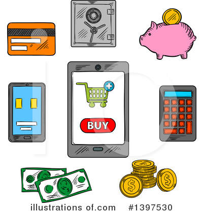Piggy Bank Clipart #1397530 by Vector Tradition SM