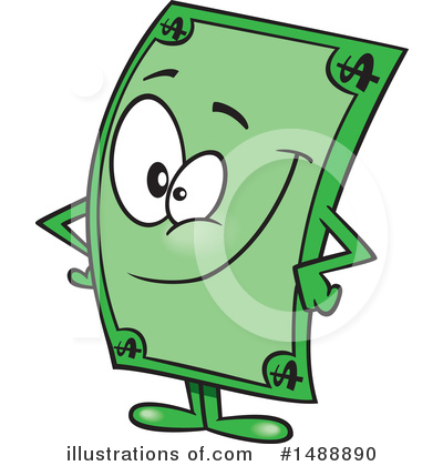 Royalty-Free (RF) Money Clipart Illustration by toonaday - Stock Sample #1488890
