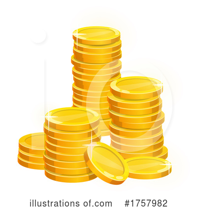 Gold Coins Clipart #1757982 by Vector Tradition SM