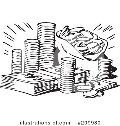 Royalty-Free (RF) Money Clipart Illustration by BestVector - Stock Sample #209980