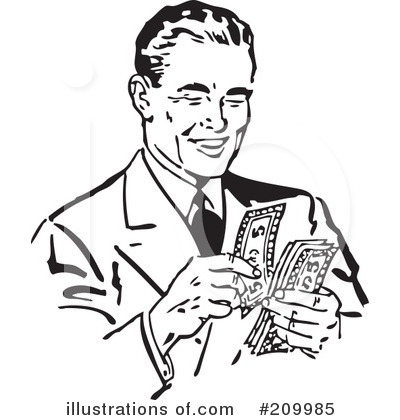 Royalty-Free (RF) Money Clipart Illustration by BestVector - Stock Sample #209985