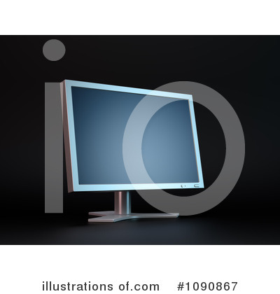 Royalty-Free (RF) Monitor Clipart Illustration by Mopic - Stock Sample #1090867