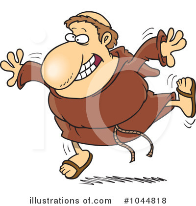 Royalty-Free (RF) Monk Clipart Illustration by toonaday - Stock Sample #1044818