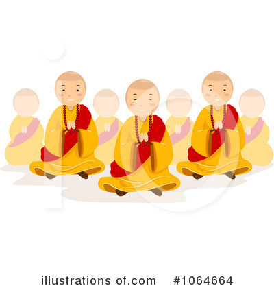 Royalty-Free (RF) Monk Clipart Illustration by BNP Design Studio - Stock Sample #1064664