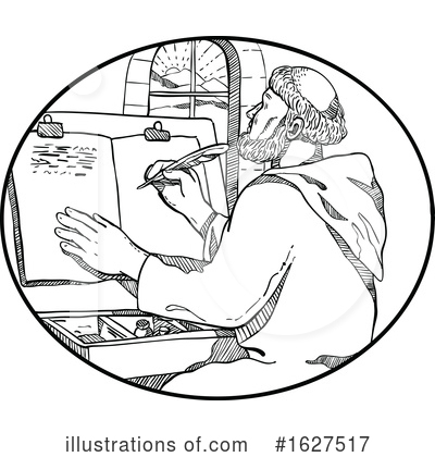 Royalty-Free (RF) Monk Clipart Illustration by patrimonio - Stock Sample #1627517
