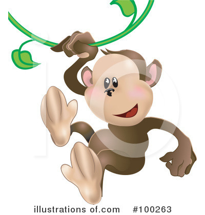 Royalty-Free (RF) Monkey Clipart Illustration by AtStockIllustration - Stock Sample #100263