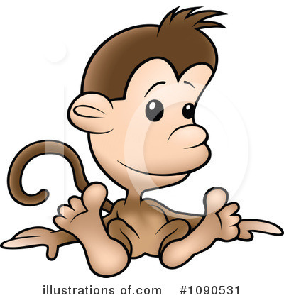 Royalty-Free (RF) Monkey Clipart Illustration by dero - Stock Sample #1090531