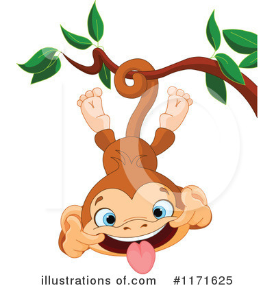Royalty-Free (RF) Monkey Clipart Illustration by Pushkin - Stock Sample #1171625