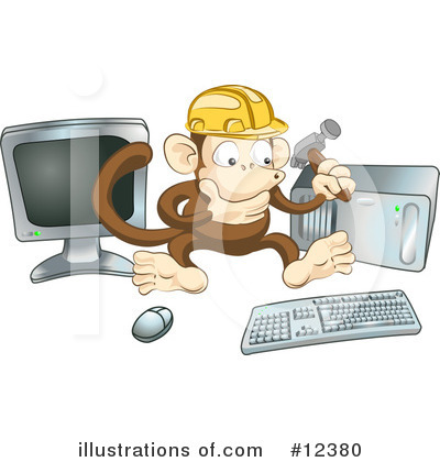 Royalty-Free (RF) Monkey Clipart Illustration by AtStockIllustration - Stock Sample #12380