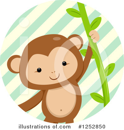 Royalty-Free (RF) Monkey Clipart Illustration by BNP Design Studio - Stock Sample #1252850