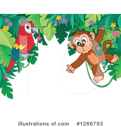 Royalty-Free (RF) Monkey Clipart Illustration by visekart - Stock Sample #1266793