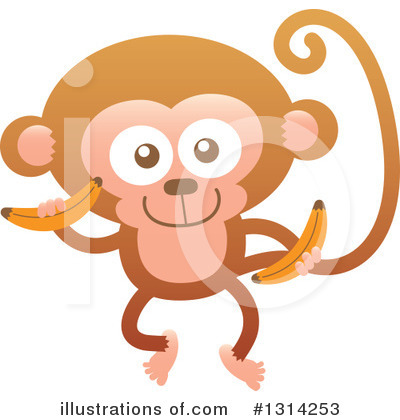 Monkeys Clipart #1314253 by Zooco