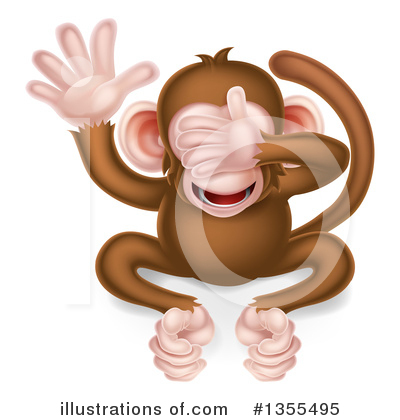 Chimpanzee Clipart #1355495 by AtStockIllustration