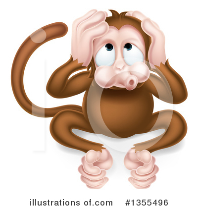 Chimpanzee Clipart #1355496 by AtStockIllustration