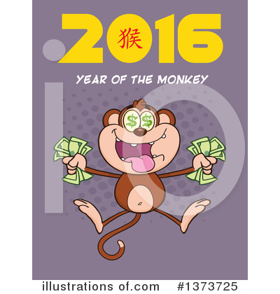 Royalty-Free (RF) Monkey Clipart Illustration by Hit Toon - Stock Sample #1373725