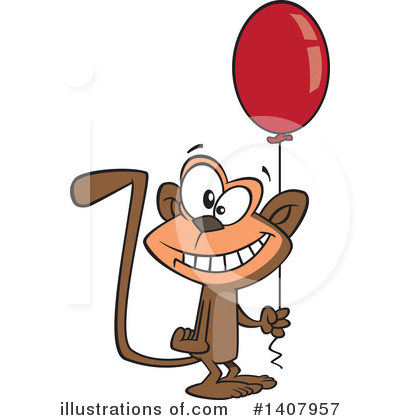 Party Balloon Clipart #1407957 by toonaday