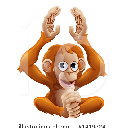 Royalty-Free (RF) Monkey Clipart Illustration by AtStockIllustration - Stock Sample #1419324