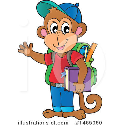 Royalty-Free (RF) Monkey Clipart Illustration by visekart - Stock Sample #1465060