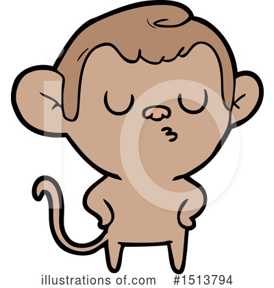 Royalty-Free (RF) Monkey Clipart Illustration by lineartestpilot - Stock Sample #1513794