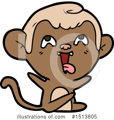 Royalty-Free (RF) Monkey Clipart Illustration by lineartestpilot - Stock Sample #1513805