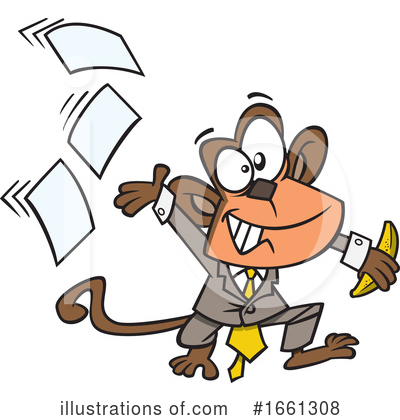 Royalty-Free (RF) Monkey Clipart Illustration by toonaday - Stock Sample #1661308