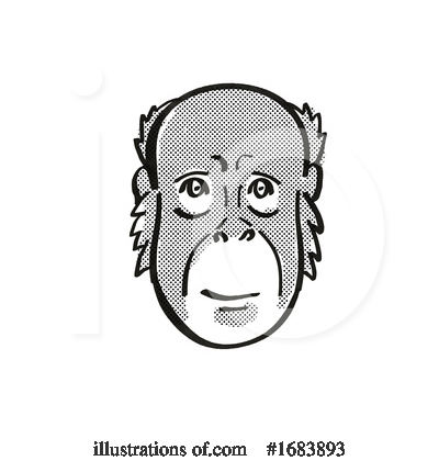 Royalty-Free (RF) Monkey Clipart Illustration by patrimonio - Stock Sample #1683893