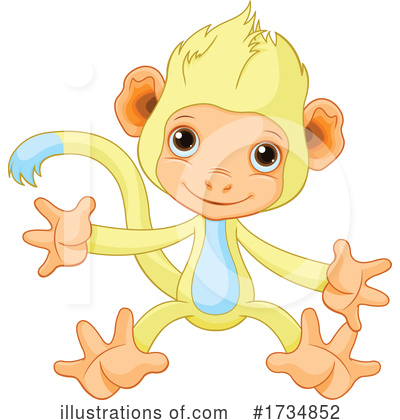 Royalty-Free (RF) Monkey Clipart Illustration by Pushkin - Stock Sample #1734852
