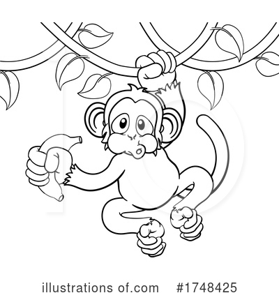 Royalty-Free (RF) Monkey Clipart Illustration by AtStockIllustration - Stock Sample #1748425