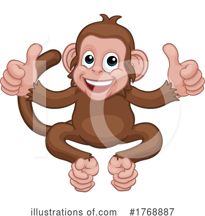 Royalty-Free (RF) Monkey Clipart Illustration by AtStockIllustration - Stock Sample #1768887