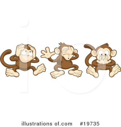 Royalty-Free (RF) Monkey Clipart Illustration by AtStockIllustration - Stock Sample #19735