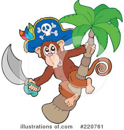 Royalty-Free (RF) Monkey Clipart Illustration by visekart - Stock Sample #220761