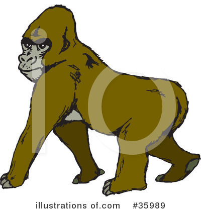 Royalty-Free (RF) Monkey Clipart Illustration by Dennis Holmes Designs - Stock Sample #35989