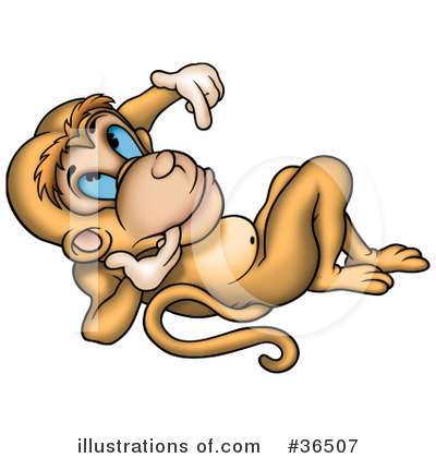 Royalty-Free (RF) Monkey Clipart Illustration by dero - Stock Sample #36507