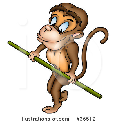 Royalty-Free (RF) Monkey Clipart Illustration by dero - Stock Sample #36512