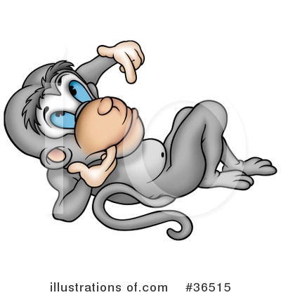 Royalty-Free (RF) Monkey Clipart Illustration by dero - Stock Sample #36515